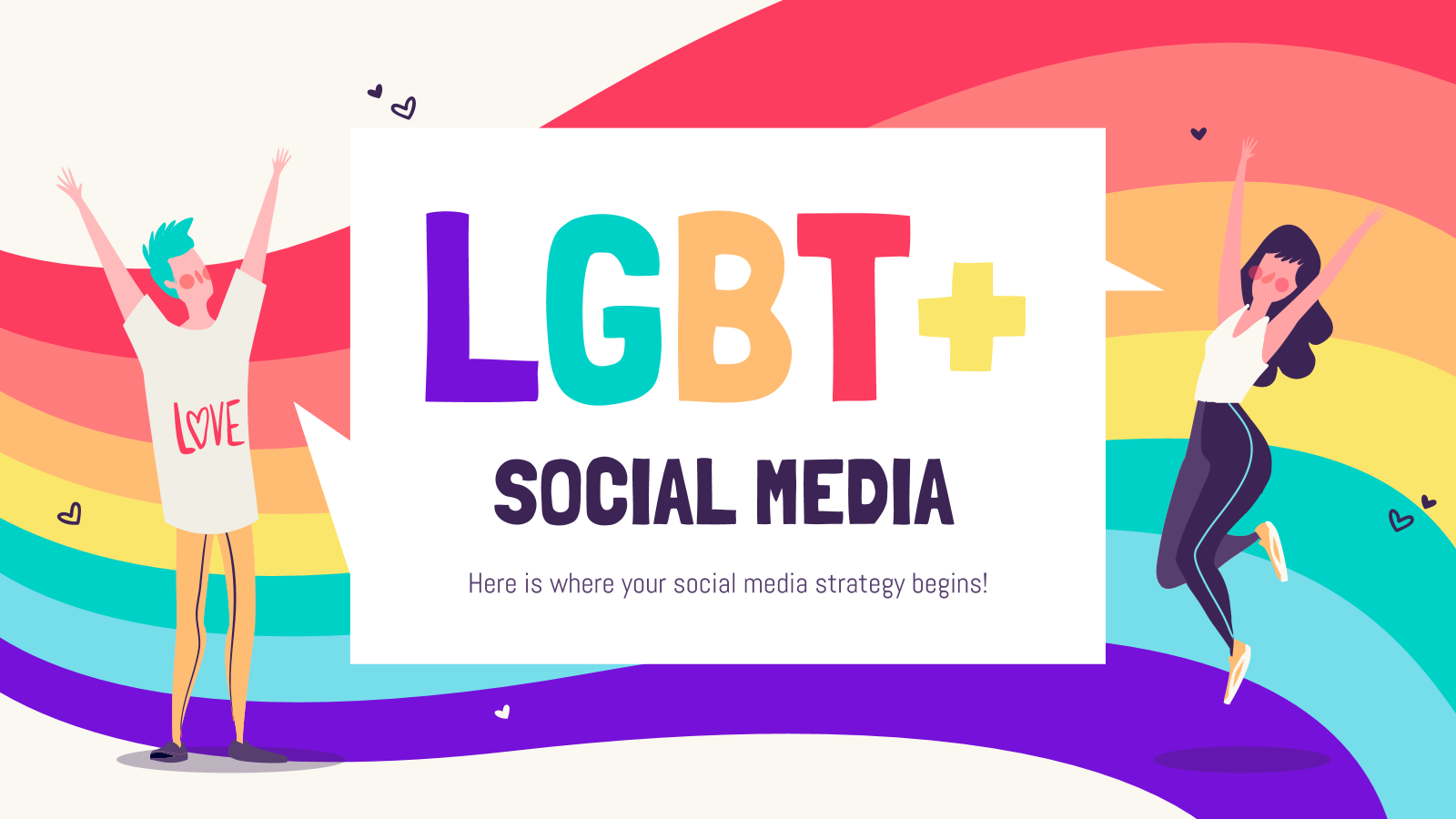 LGBT+社交媒体PowerPoint模板